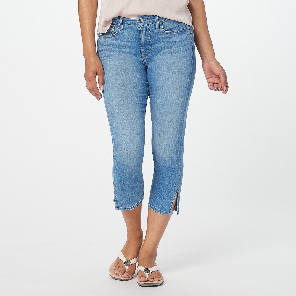 Jen7 by 7 For All Mankind Capri Side Slits- Pants La Quinta 00 New